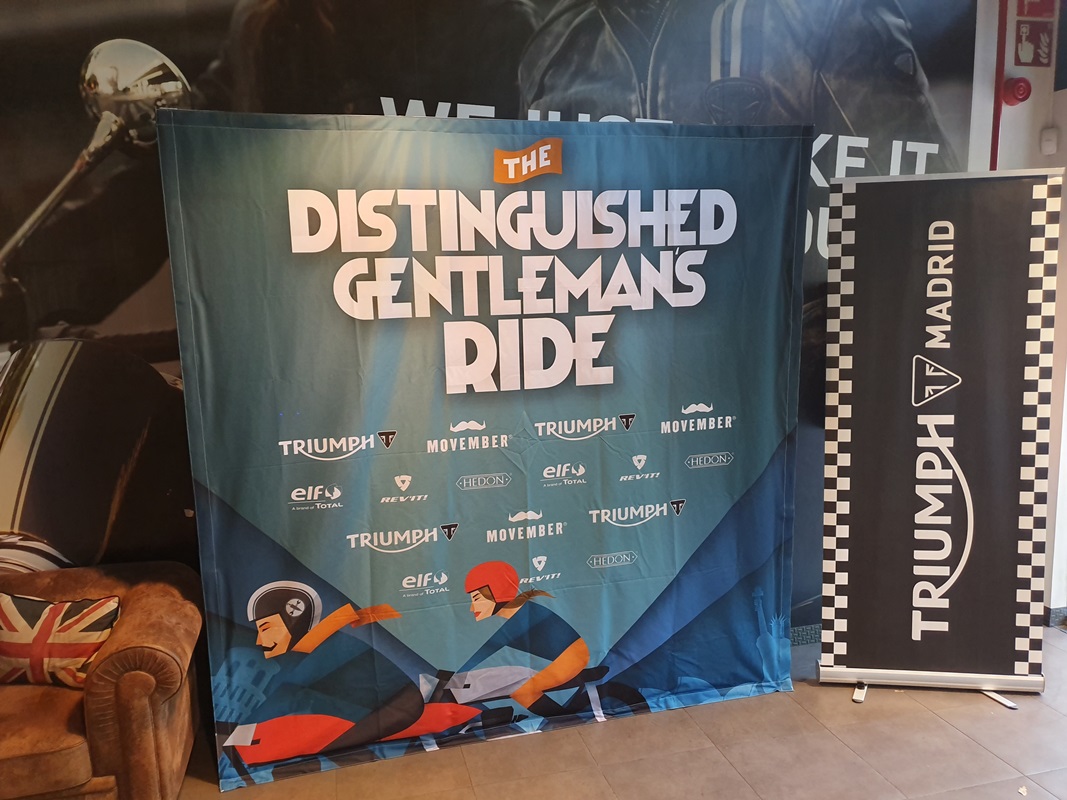 Interior de Triumph Madrid en los Distinguished Gentleman’s Ride 2019