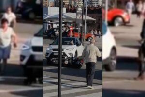 Atropello motorista en Oviedo