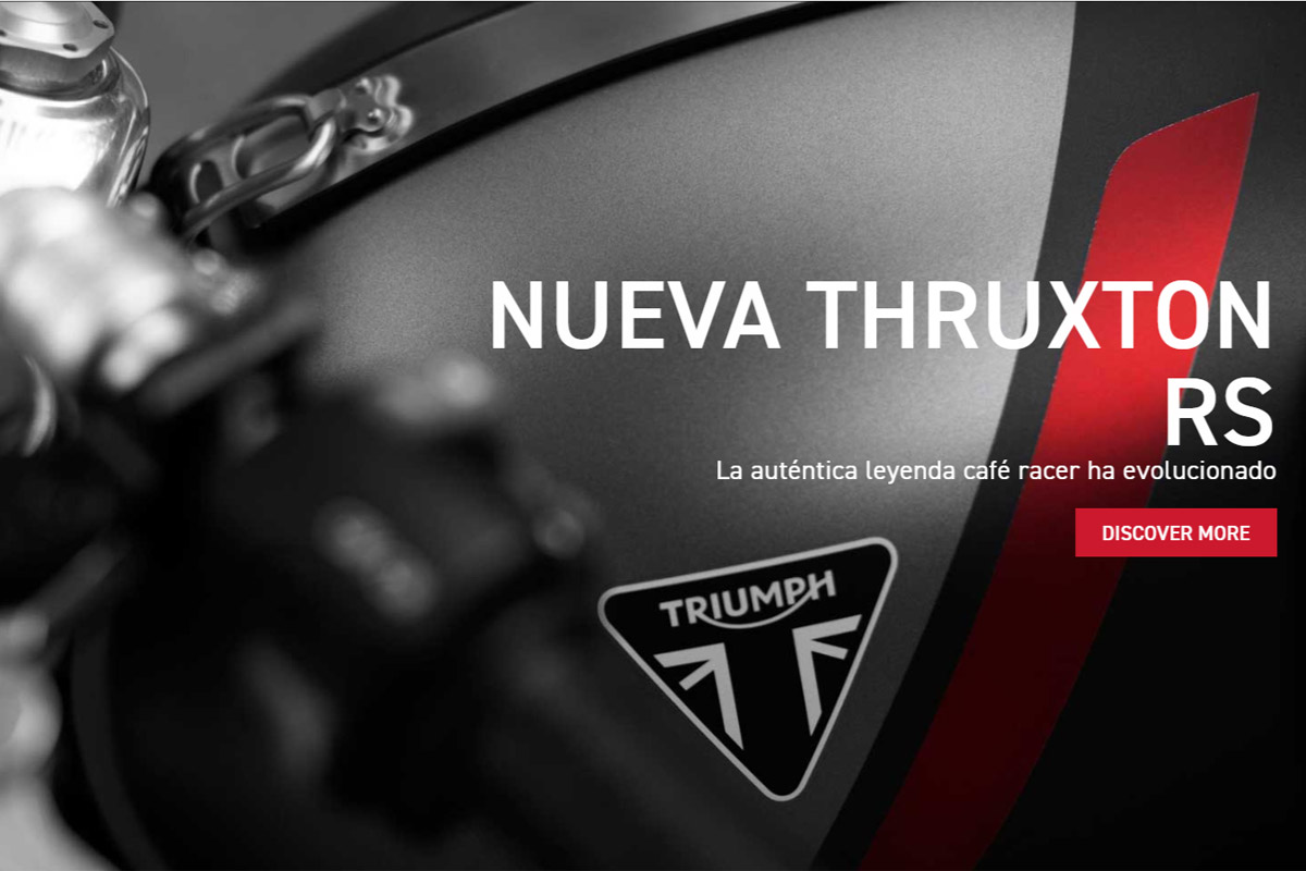 Detalle del depósito de gasolina de la Triumph Thruxton RS 2020