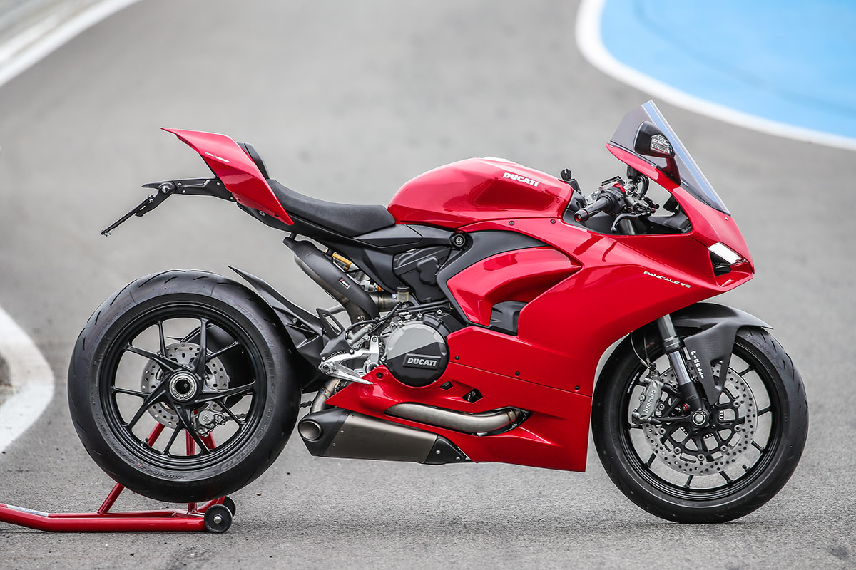 Lateral derecho de la Ducati Panigale V2