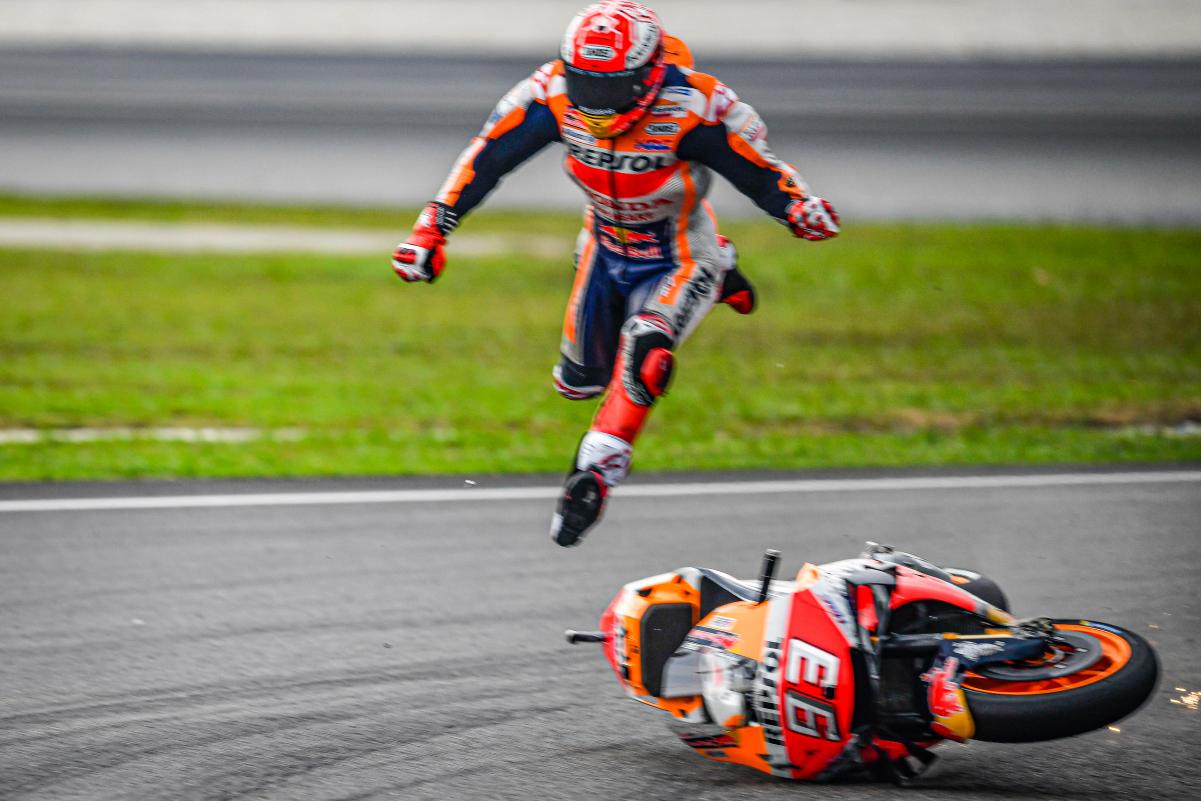 Marc Márquez (caída del sábado)