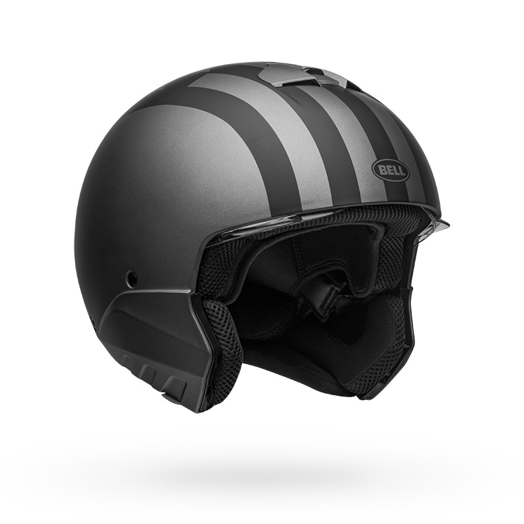 bell-broozer-modular-street-motorcycle-helmet-free-ride-matte-gray-black-no-chin-bar-front-right