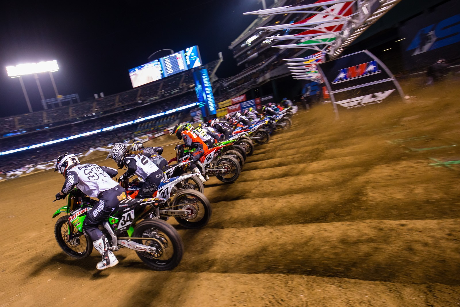 Salida del AMA SX 2020 en su visita a Oakland