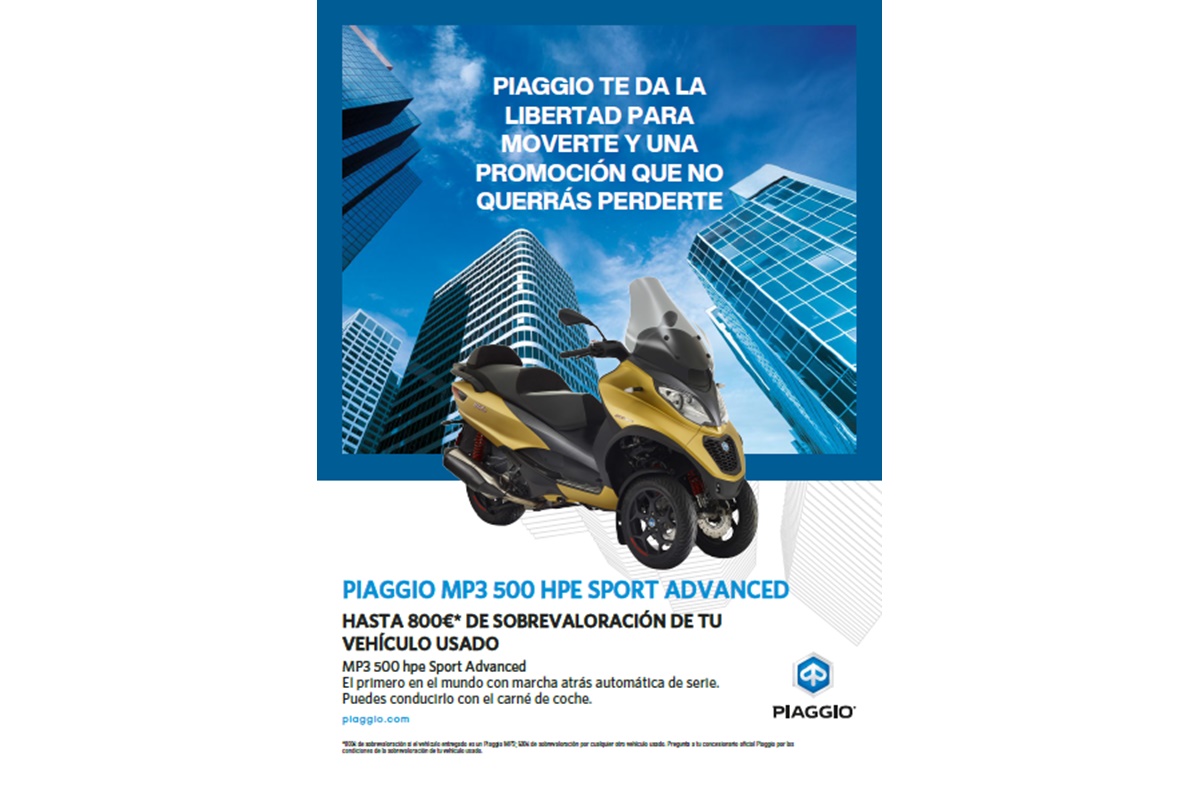 Promoción Piaggio MP3 500 LT Hpe Sport Advanced