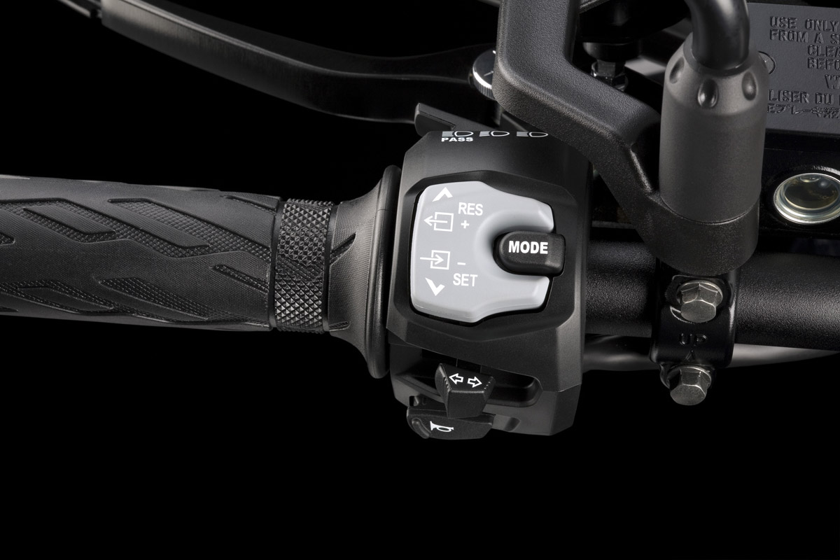 Piña izquierda de la Suzuki V-Strom 1050 XT 2020