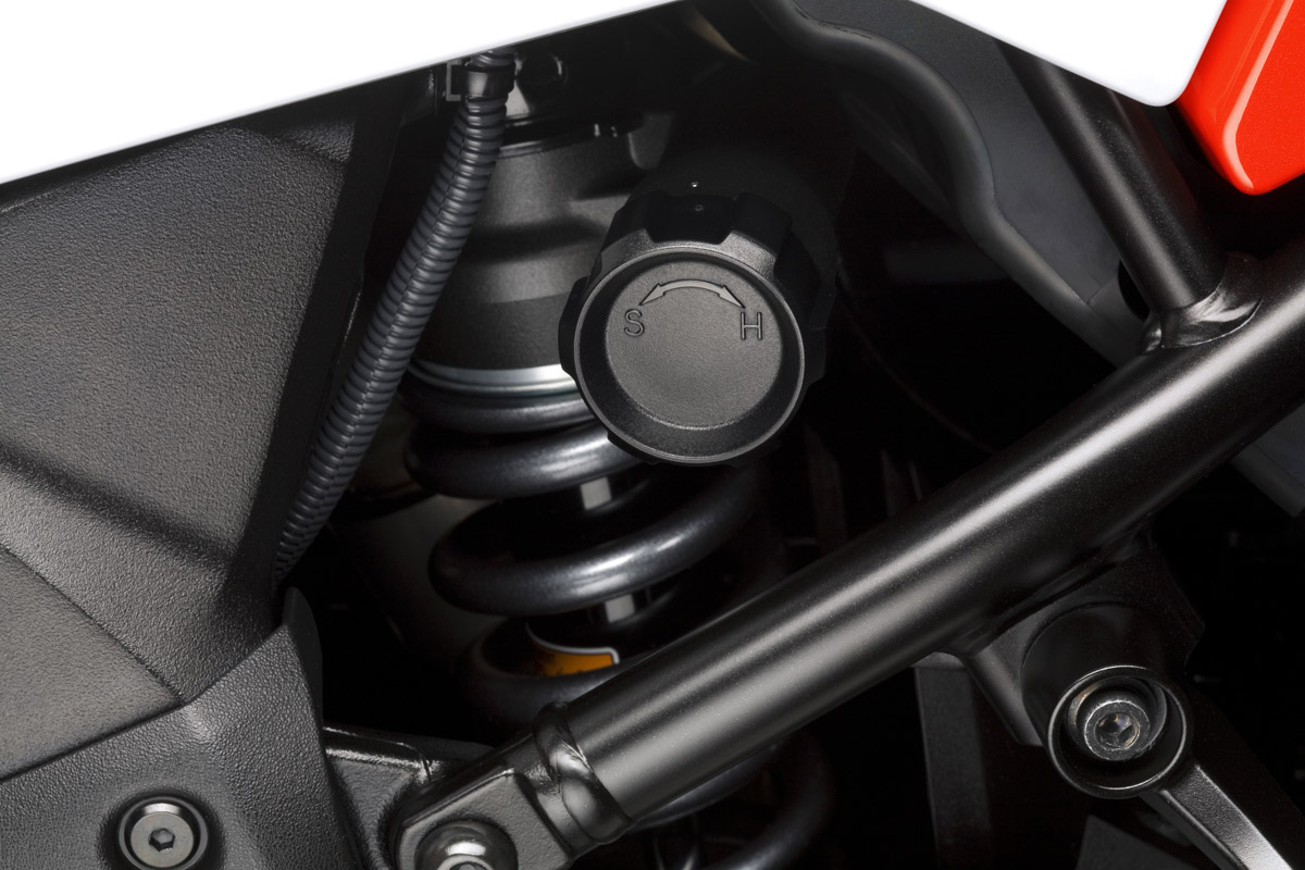 Pomo de regulación de precarga del amortiguador trasero de la Suzuki V-Strom 1050 XT 2020