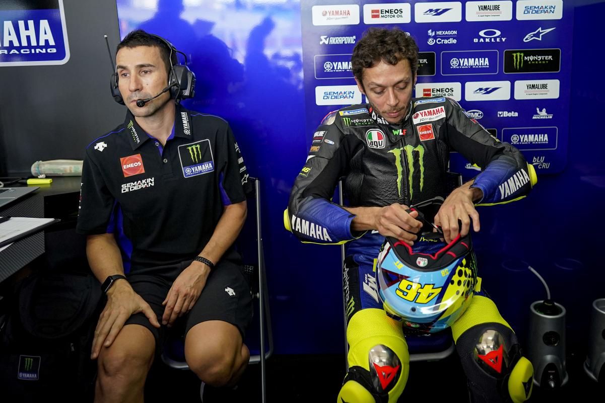 Valentino Rossi con su nuevo técnico