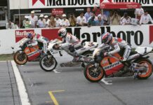 Salida GP Malasia 1996 (Doohan, Cadalora, Okada)