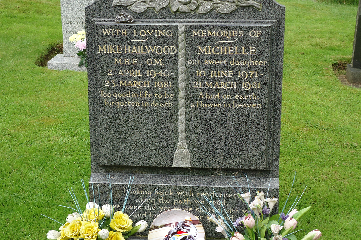 Lápida de Mike y Michelle Hailwood