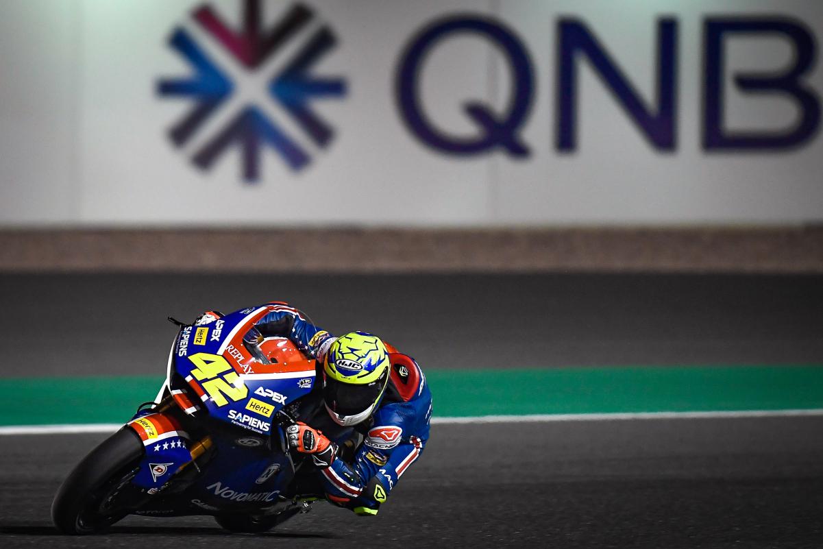 Marcos Ramírez no ha podido acabar su primera carrera en Moto2