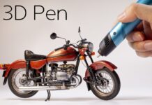 Moto hecha con boli 3D