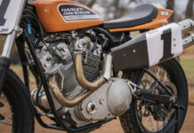 Lateral izquierdo de la Harley-Davidson XR750