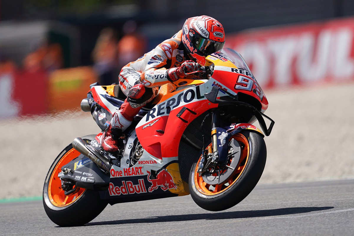 Marc Márquez sobre la Honda RC213V (2019)
