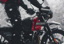Nevada con la Royal Enfield Himalayan Rock Red 2020