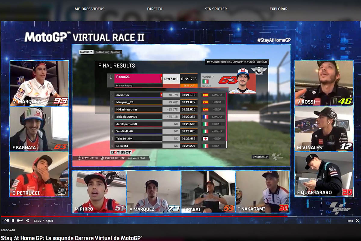 Clasificación final de la carrera