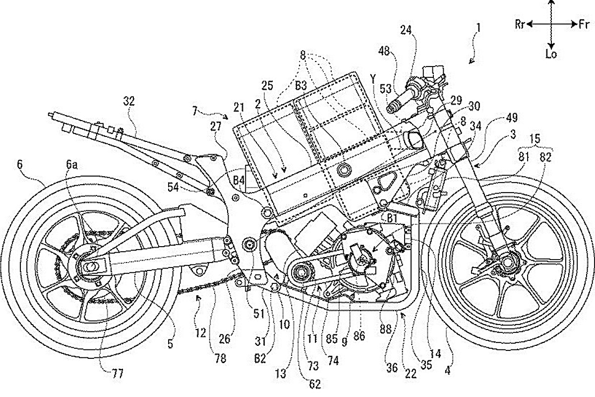 Patente de Suzuki para una moto eléctrica