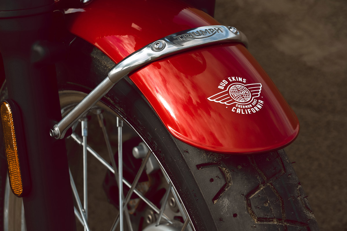 Guardabarros delantero de la Triumph Bonneville T100 Bud Ekins Special Edition 2020