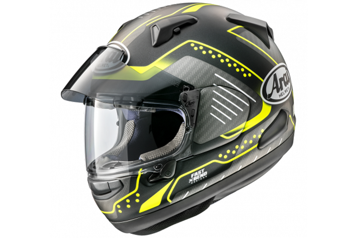 Y para completar, un Arai QV-Pro Drone Flour Yellow