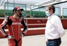 Michele Pirro (Ducati) en un test en Misano