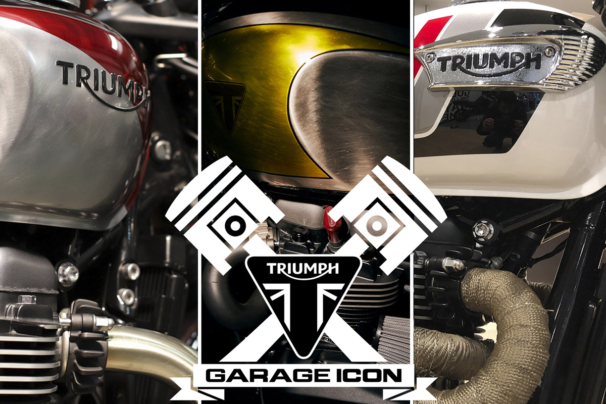 Cartel oficial Triumph Garage Icon 2020