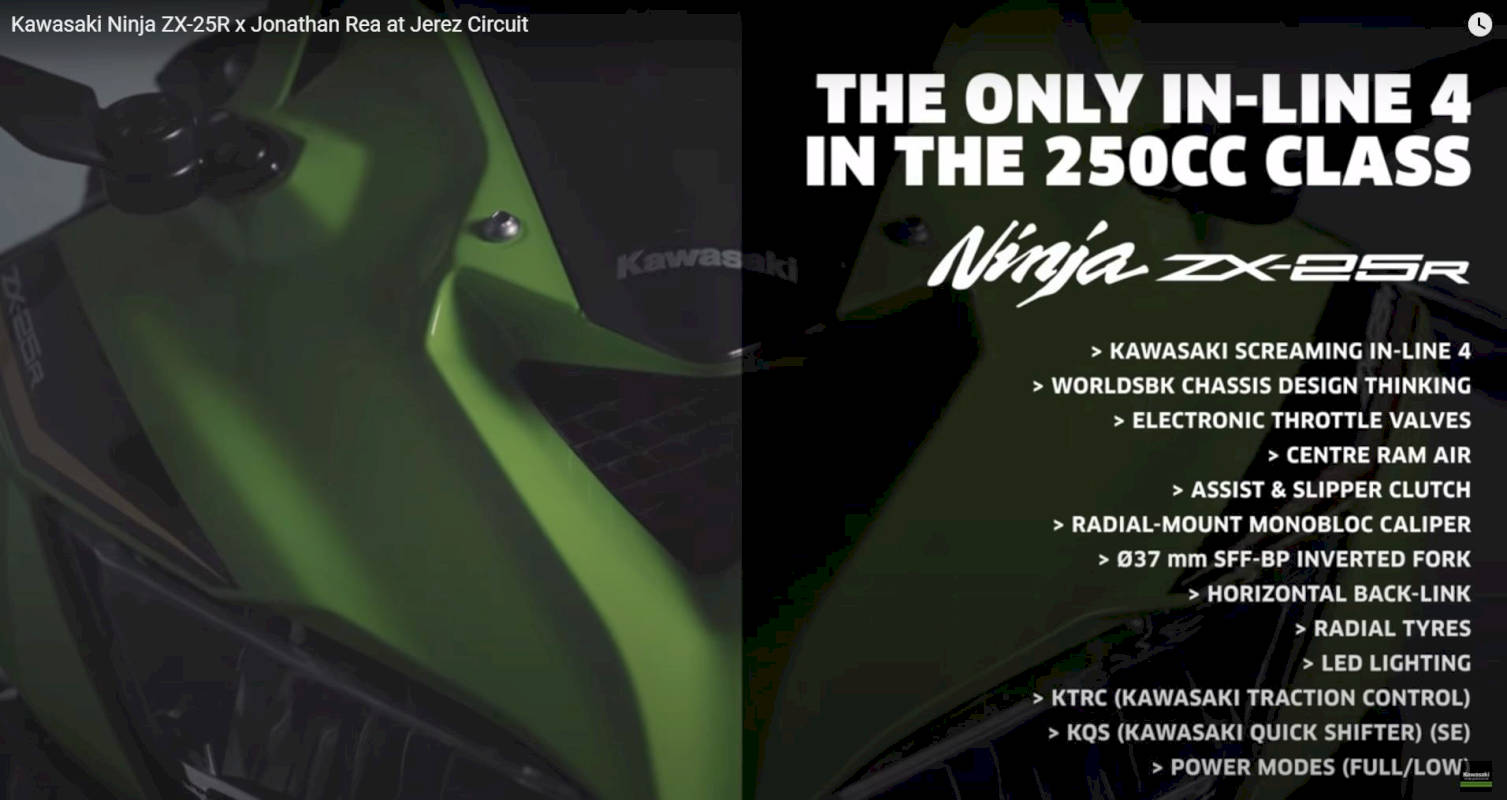 Kawasaki ZX-25R características