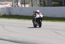Xavi Vierge en la recta de Montmeló