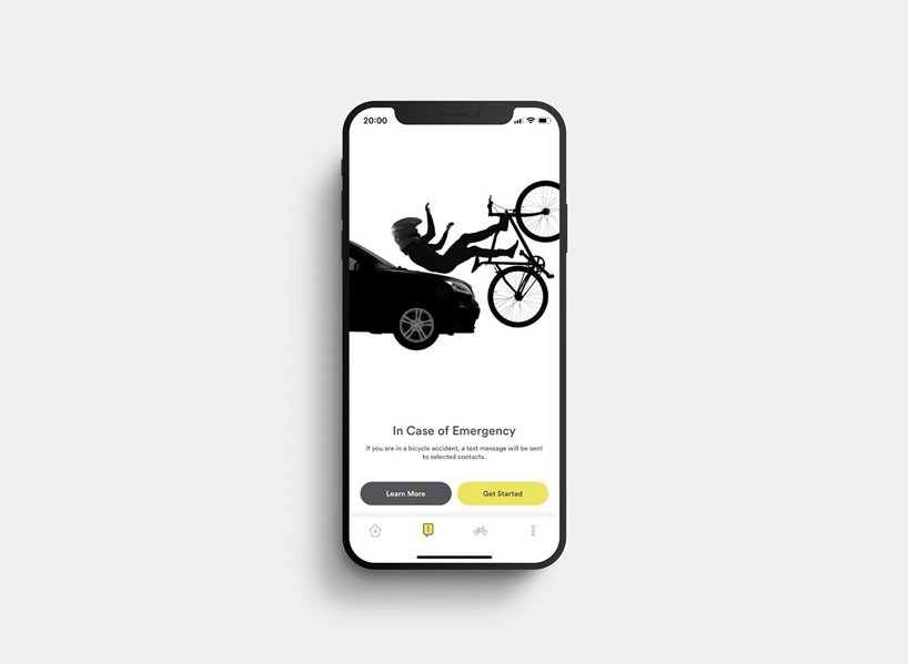Casco-airbag para bici Hovding (aplicación móvil)