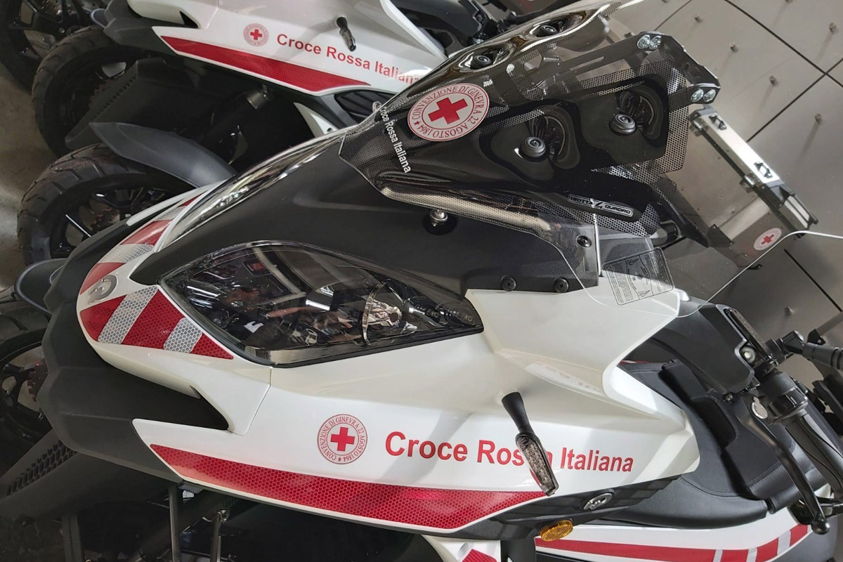 Frontal del Qooder de la Cruz Roja Italiana