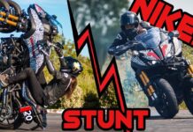 Stunt con una Yamaha Niken