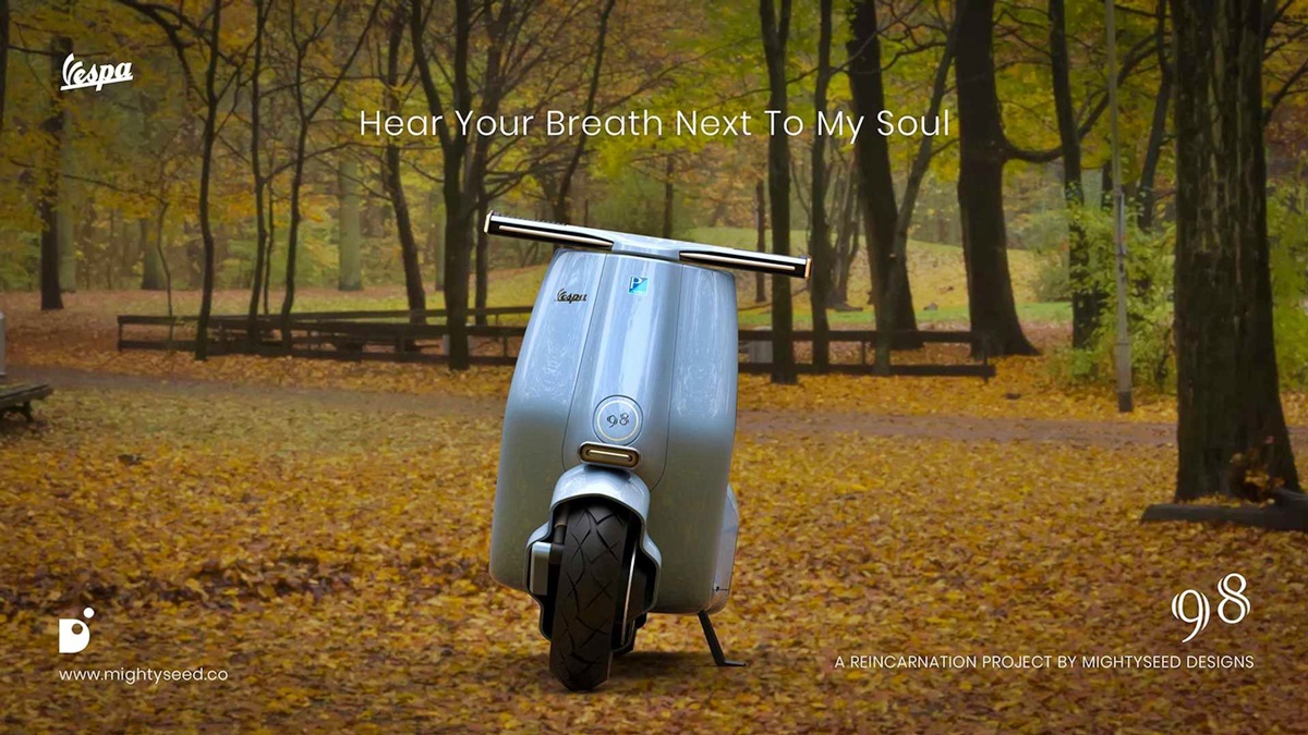 Vespa 98 Electric Concept por Mightyseed