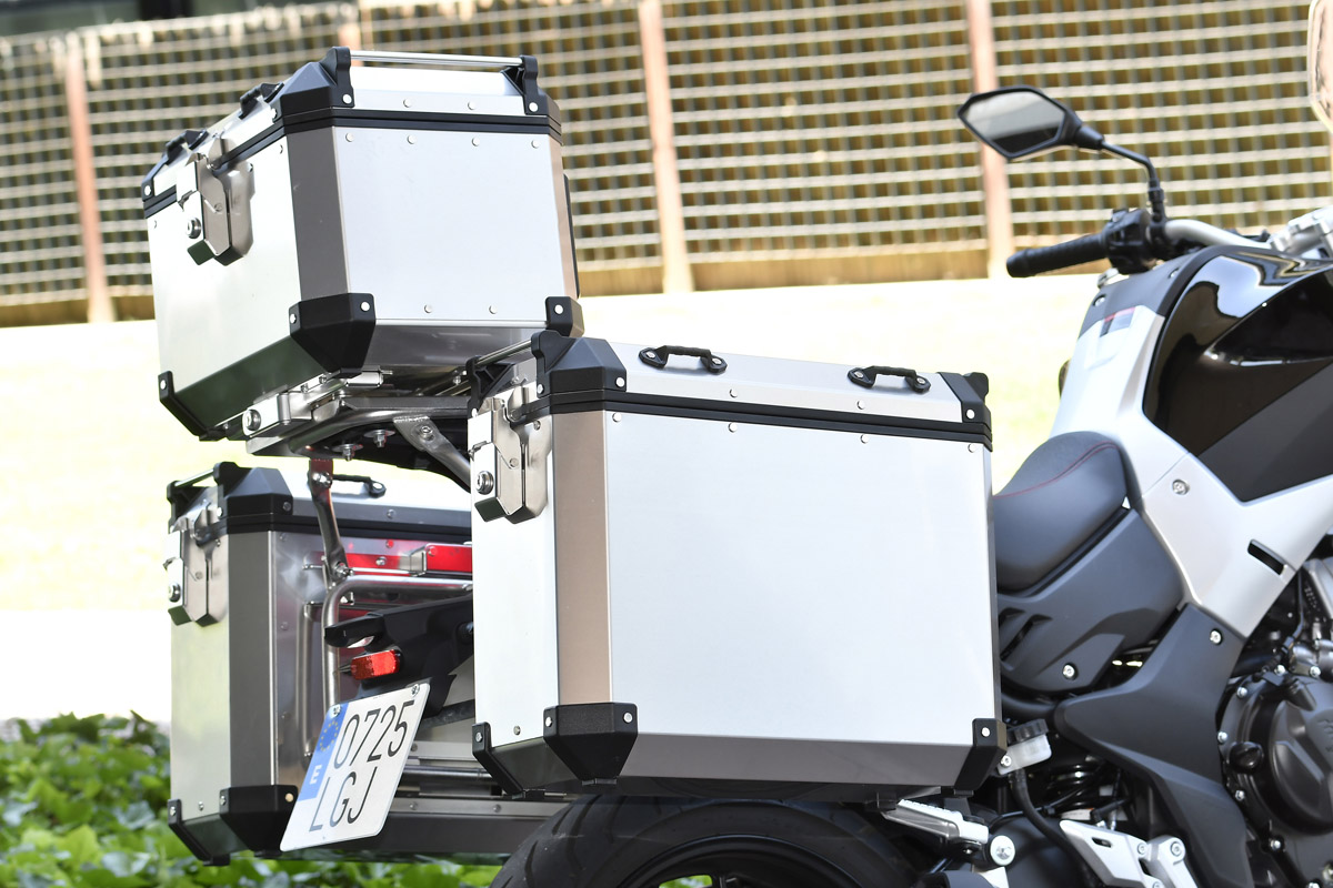 Kit de maletas de aluminio opcional para la Voge 500DS