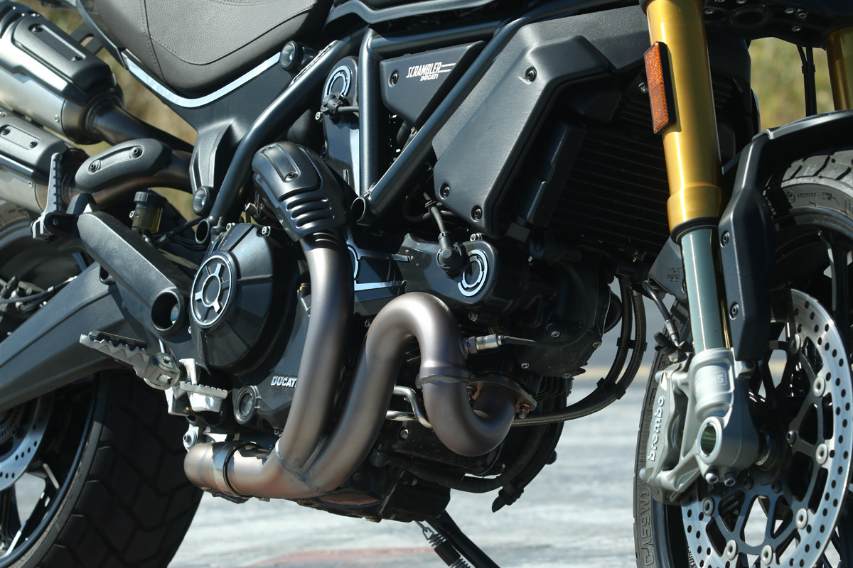El motor de la Ducati Scrambler 1100 Sport Pro declara 86 CV