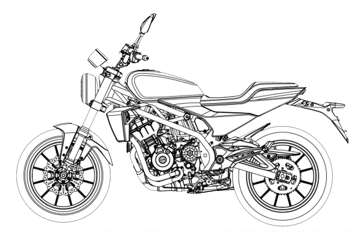 Render sobre la posible Harley-Davidson 338R