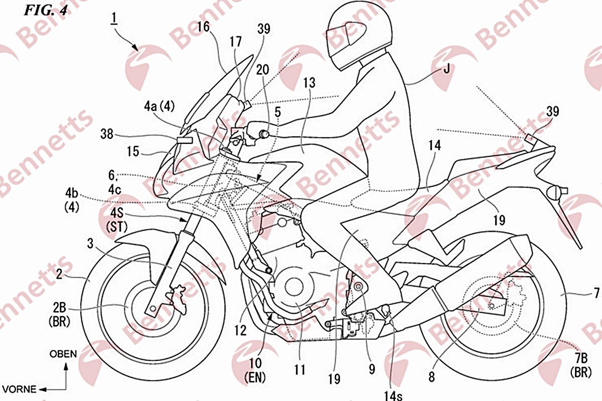 Patente sistema mantenimiento carril Honda