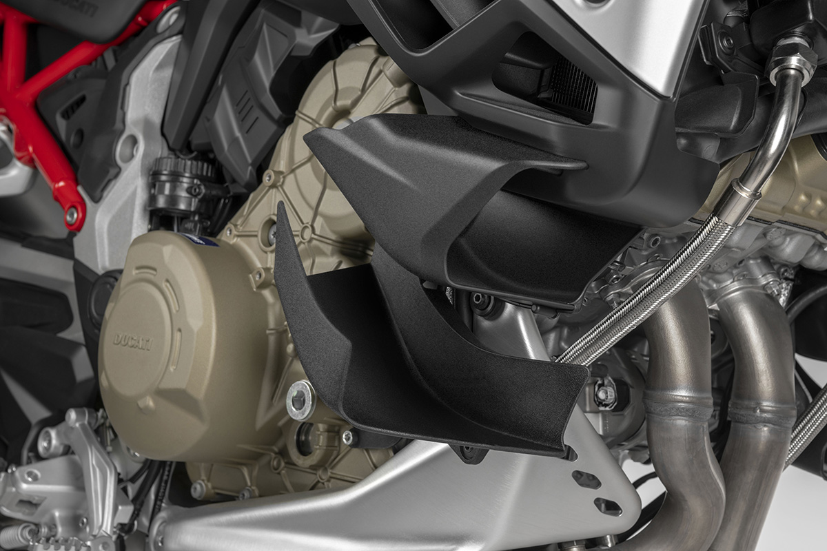 Detalle del motor de la Ducati Multistrada V4