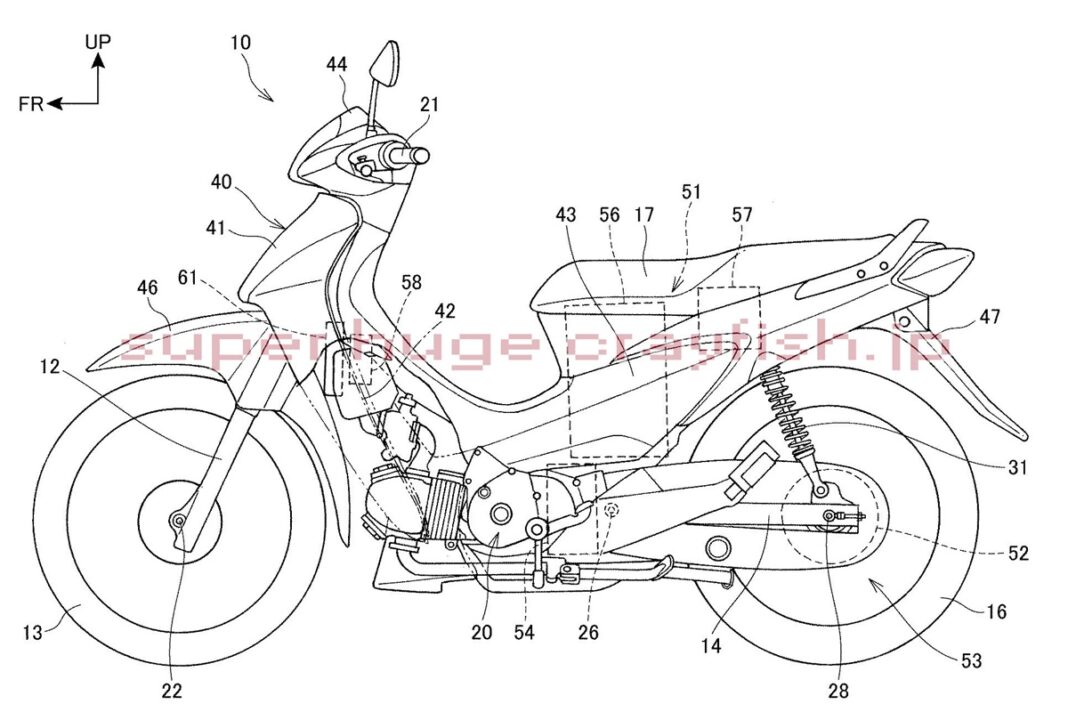 Patente de moto híbrida de Honda