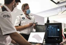 BMW imprime sus piezas de SBK en el box