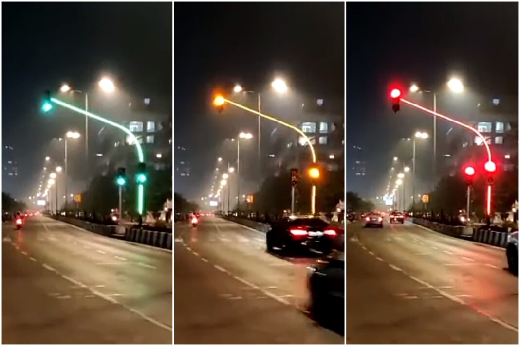 Prototipo de semáforo en Mumbai