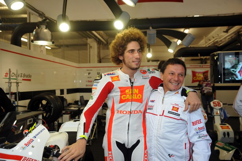 Fausto junto a Marco Simoncelli