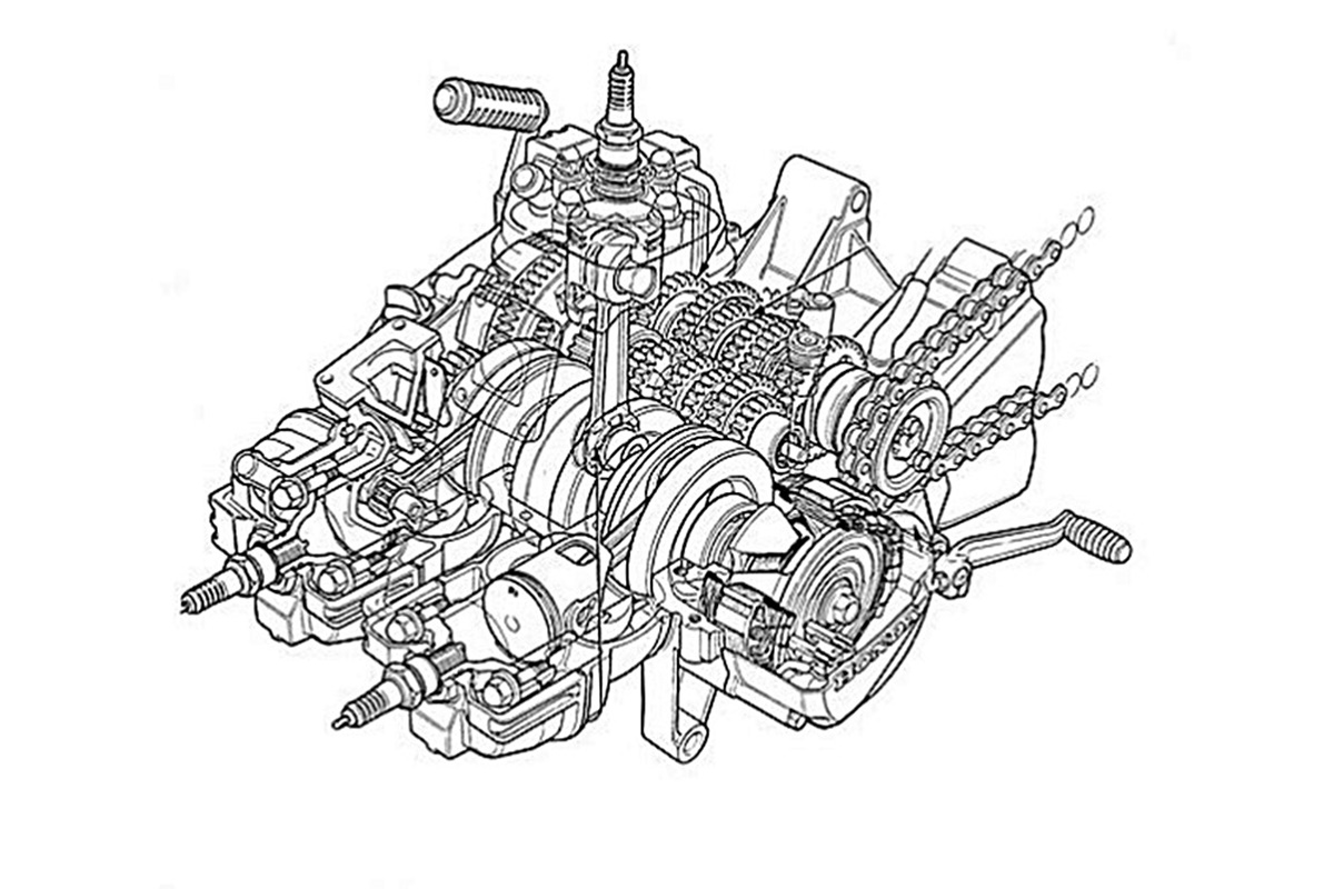 Honda NS400R - Motor