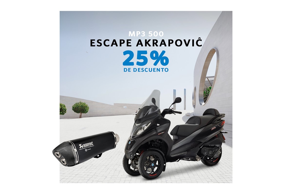 Escape Akrapovic con 25% de descuento
