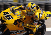 Rossi con la decoración especial en Laguna Seca 2005