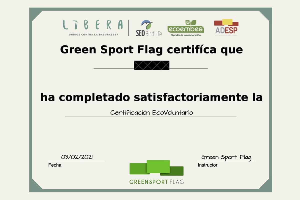 Certificado de EcoVoluntario