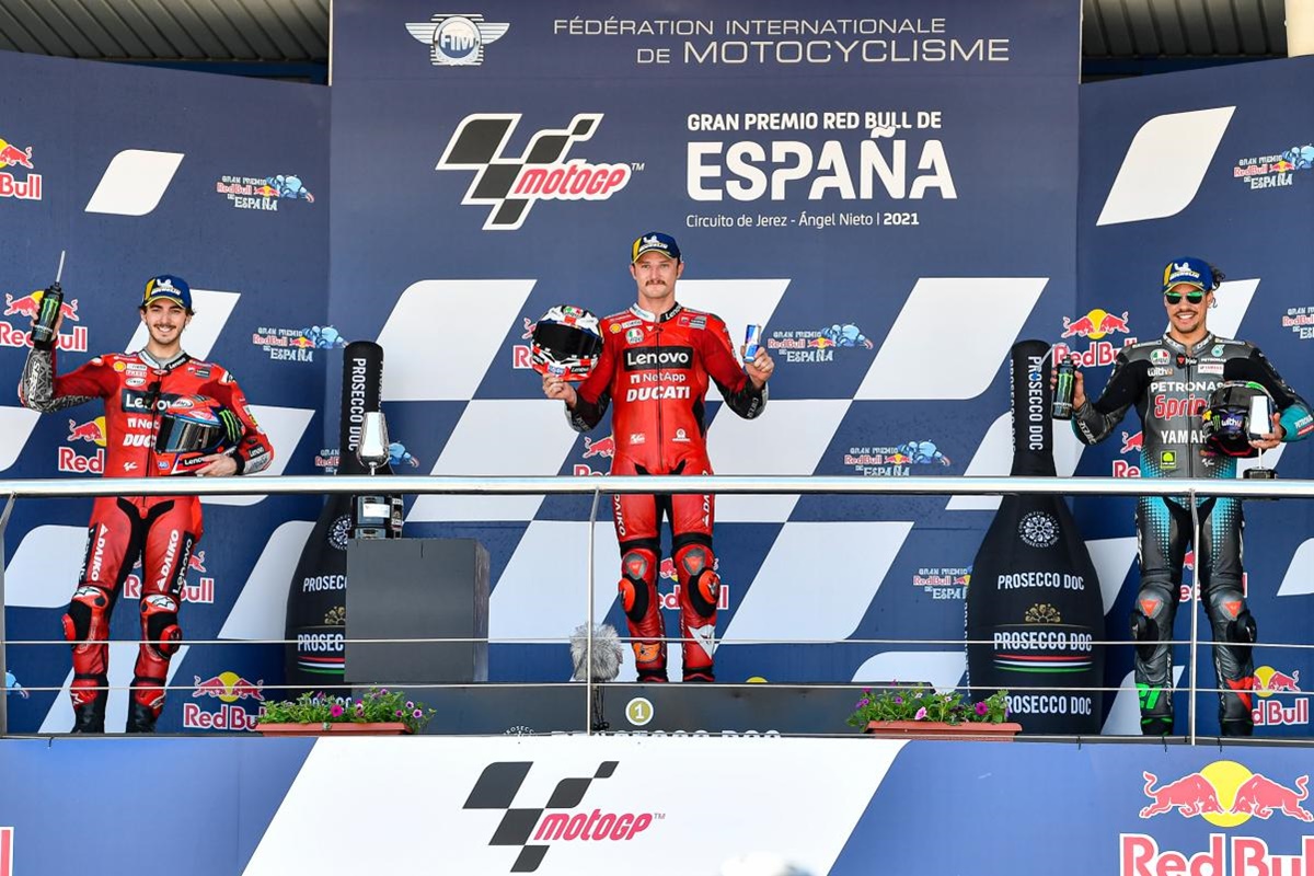 Podio MotoGP Jerez 2021