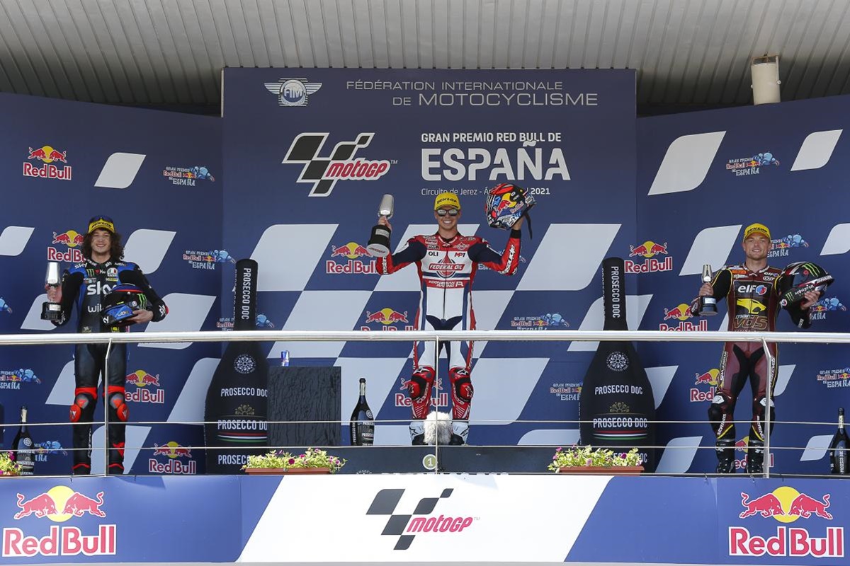Podio Moto2 Jerez 2021