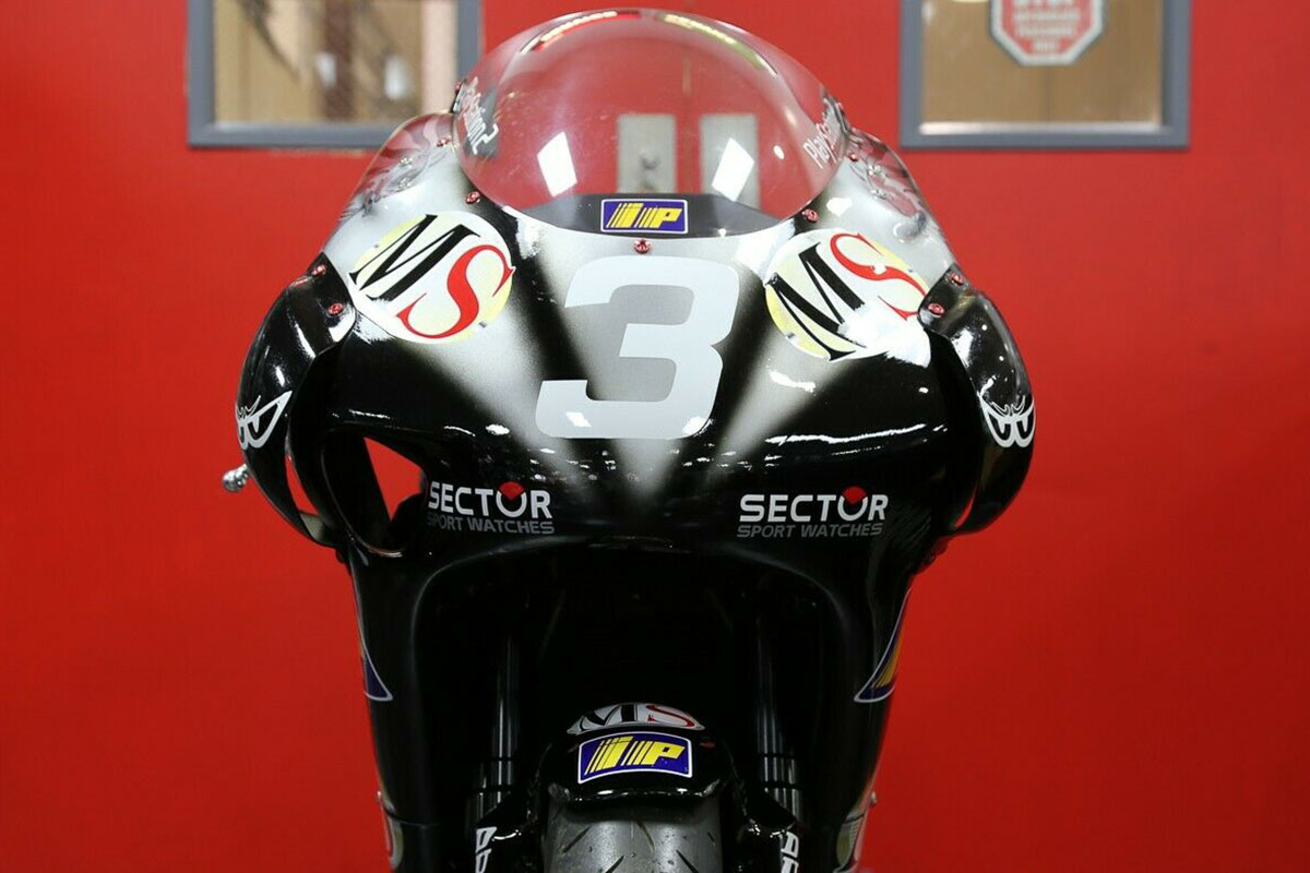 Parte frontal de la Aprilia RS250 Cup