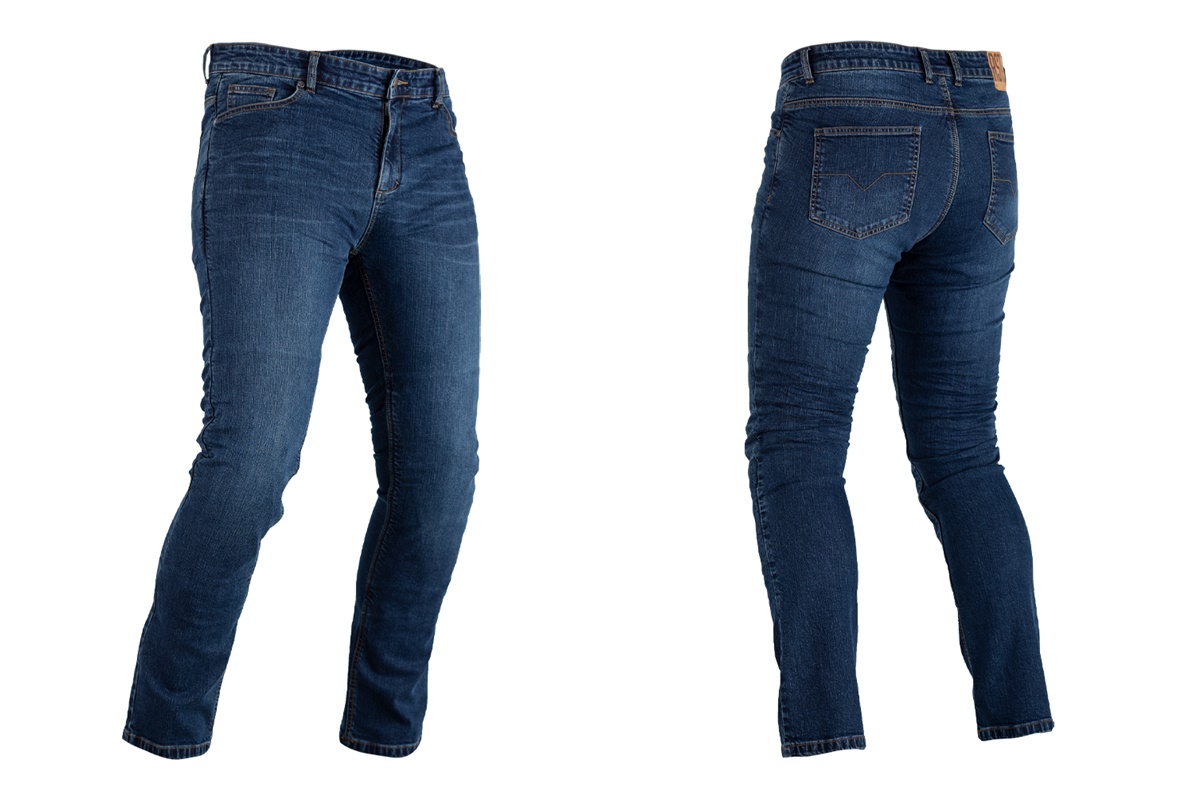 Vaqueros de moto de corte masculino