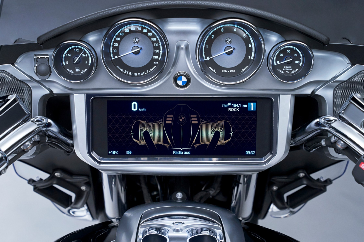 Detalle del cuadro de mandos de la nueva BMW R18 Transcontinental
