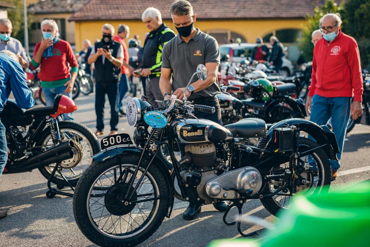 Una de las motos clásicas de Benelli que se pudieron ver en la Benelli Week 2020