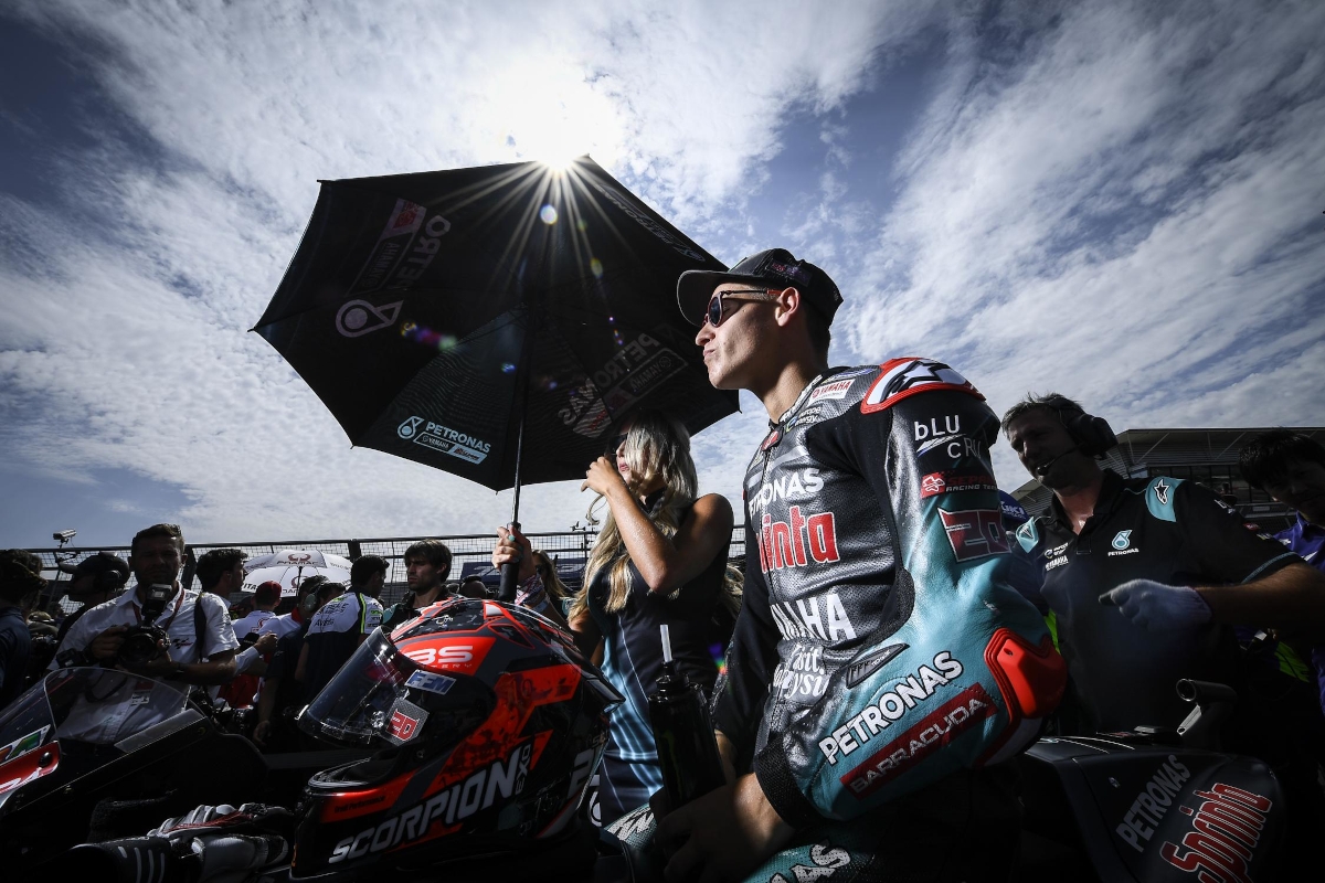 Fabio Quartararo listo para tomar la salida del GP de Gran Bretaña de MotoGP 2019